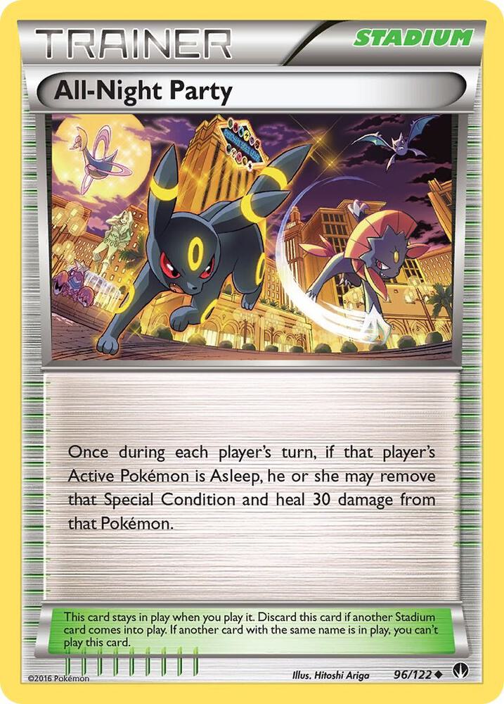 All-Night Party - XY - BREAKpoint #96/122 - Reverse Holofoil - Lightly Played