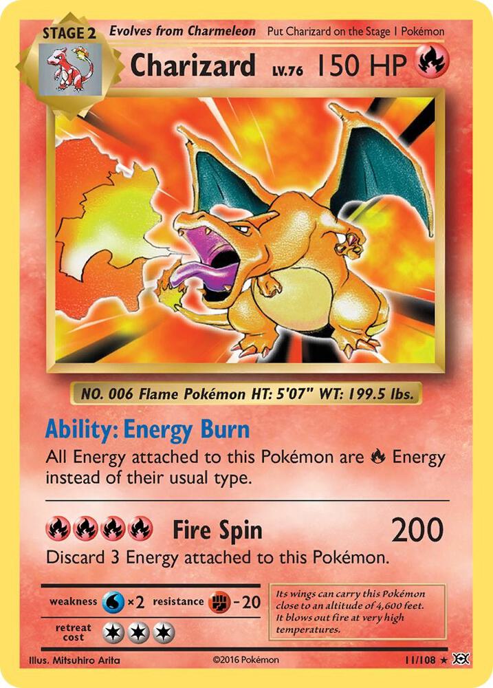 Charizard - XY - Evolutions #11/108 - Holofoil - Lightly Played