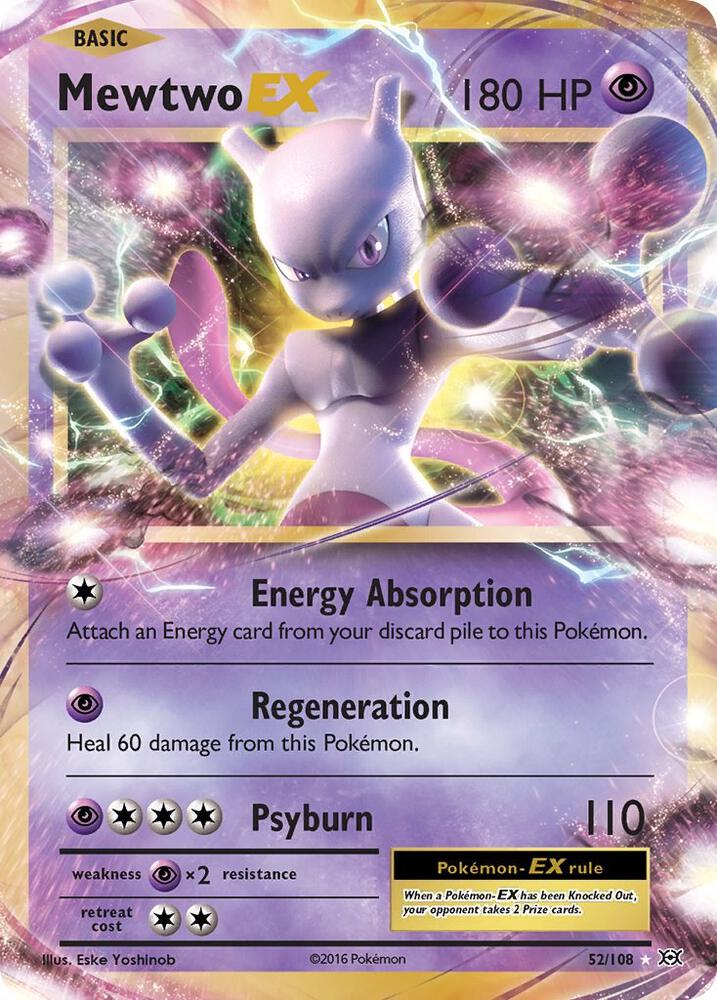 Mewtwo EX - XY - Evolutions #52/108 - Holofoil - Near Mint