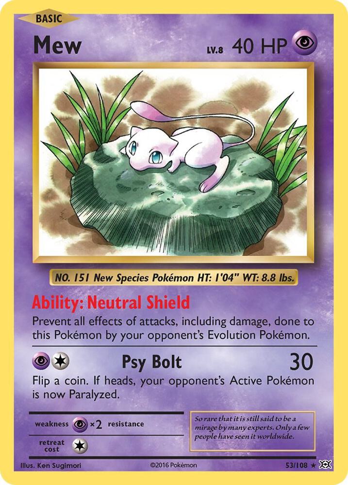 Mew - XY - Evolutions #53/108 - Holofoil - Lightly Played