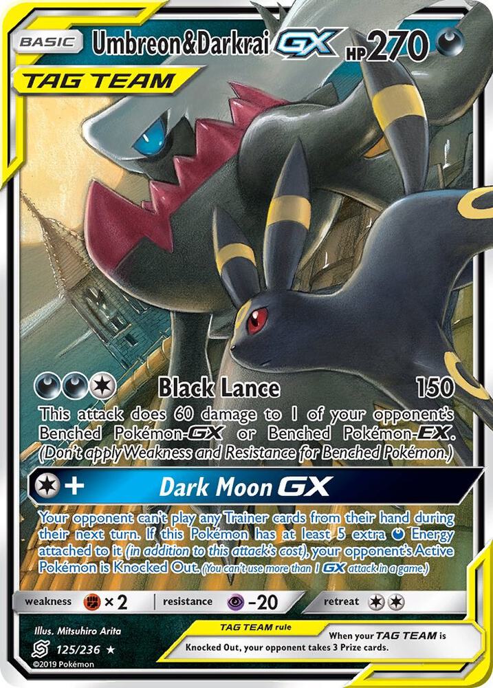 Umbreon & Darkrai GX - SM - Unified Minds #125/236 - Holofoil - Near Mint