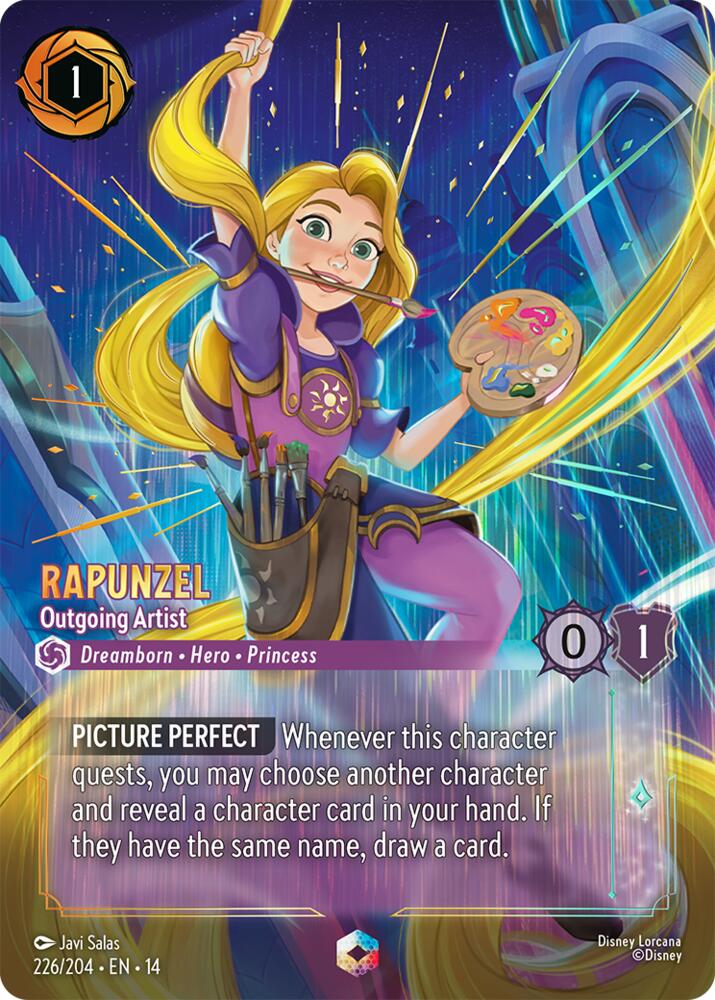 Rapunzel - Outgoing Artist (Enchanted) - Hyperia City #226/204 - Holofoil - Near Mint