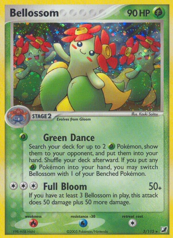 Bellossom - EX Unseen Forces #3/115 - Reverse Holofoil - Moderately Played