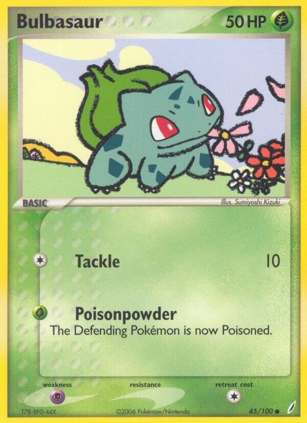 Bulbasaur - EX Crystal Guardians #45/100 - Reverse Holofoil - Moderately Played