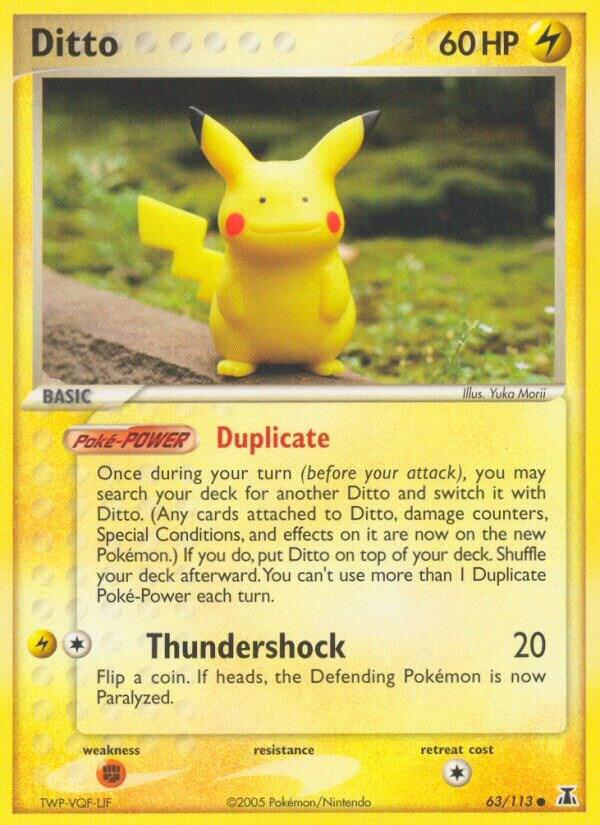 Ditto (Pikachu) - EX Delta Species #063/113 - Lightly Played