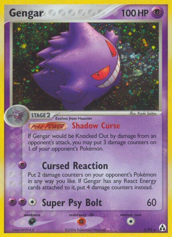 Gengar - EX Legend Maker #5/92 - Holofoil - Lightly Played