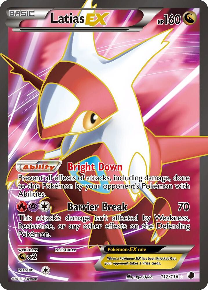 Latias EX - Plasma Freeze #112/116 - Holofoil - Lightly Played