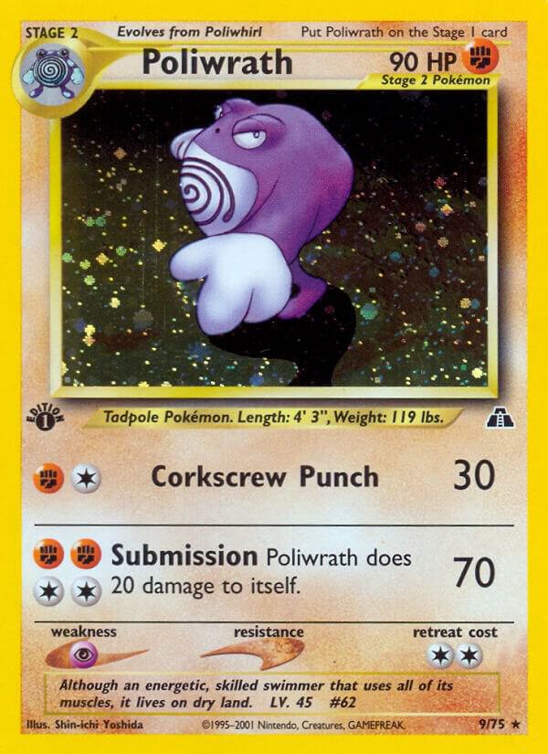 Poliwrath - Neo Discovery #09/75 - Unlimited Holofoil - Near Mint