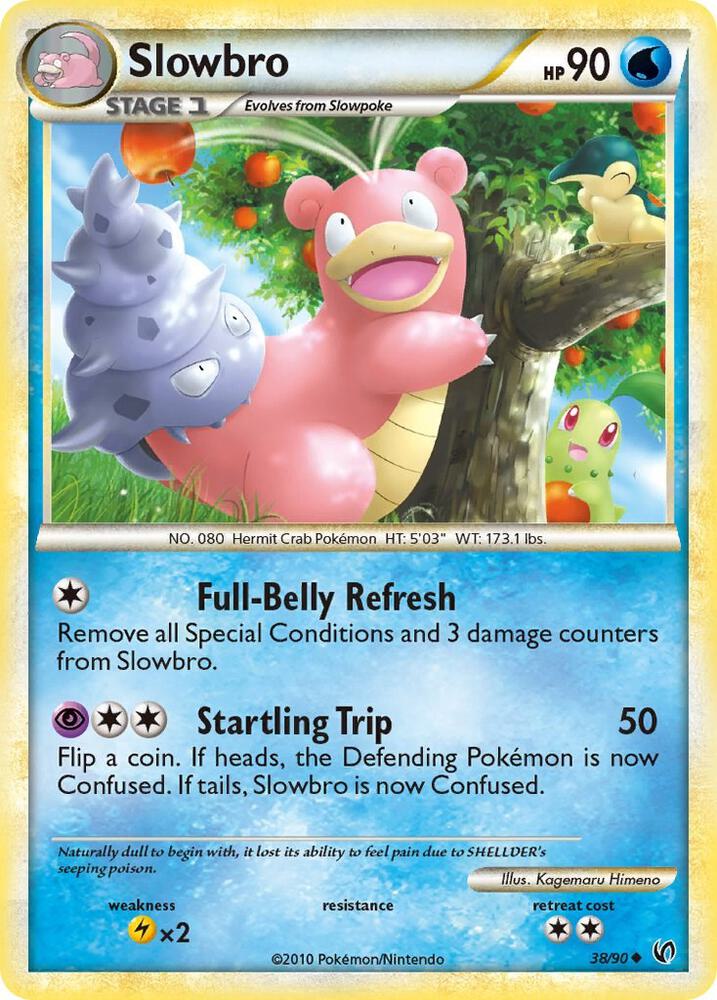 Slowbro - Undaunted #38/90 - Reverse Holofoil - Moderately Played