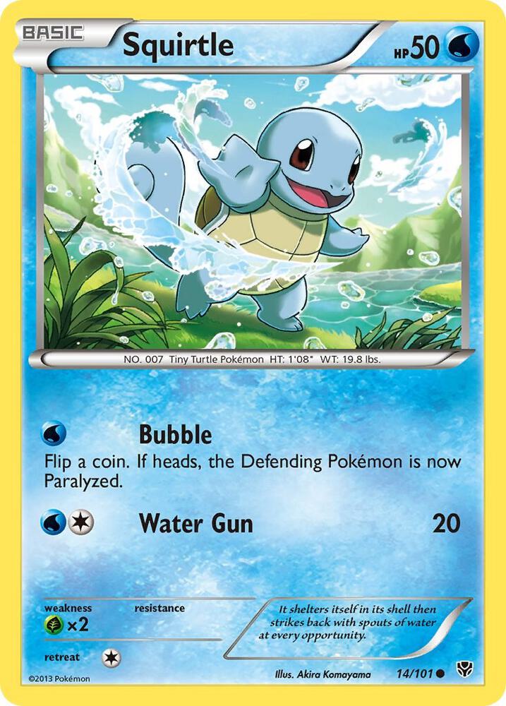 Squirtle - Plasma Blast #14/101 - Reverse Holofoil - Moderately Played