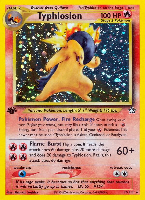 Typhlosion - Neo Genesis #017/111 - Unlimited Holofoil - Lightly Played