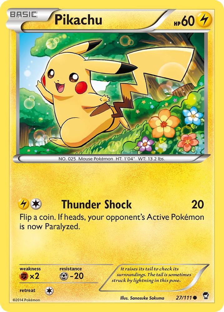Pikachu - XY - Furious Fists #27/111 - Reverse Holofoil - Lightly Played