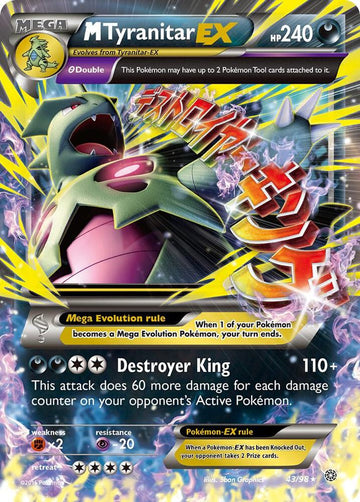 M Tyranitar EX - XY - Ancient Origins #43/98 - Holofoil - Lightly Played