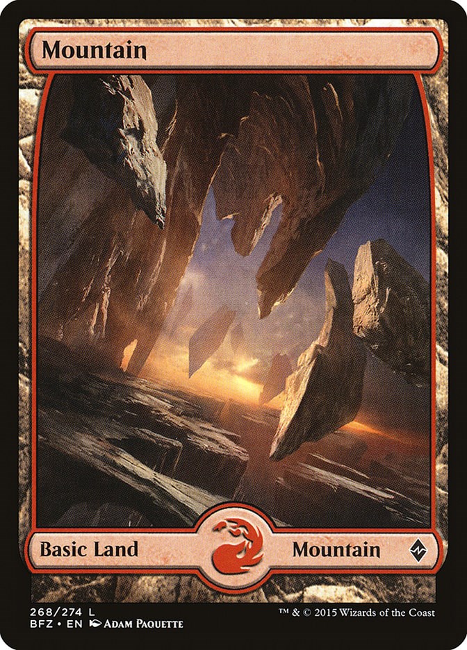 Mountain (268) - Full Art – Battle for Zendikar (Magic: The Gathering)