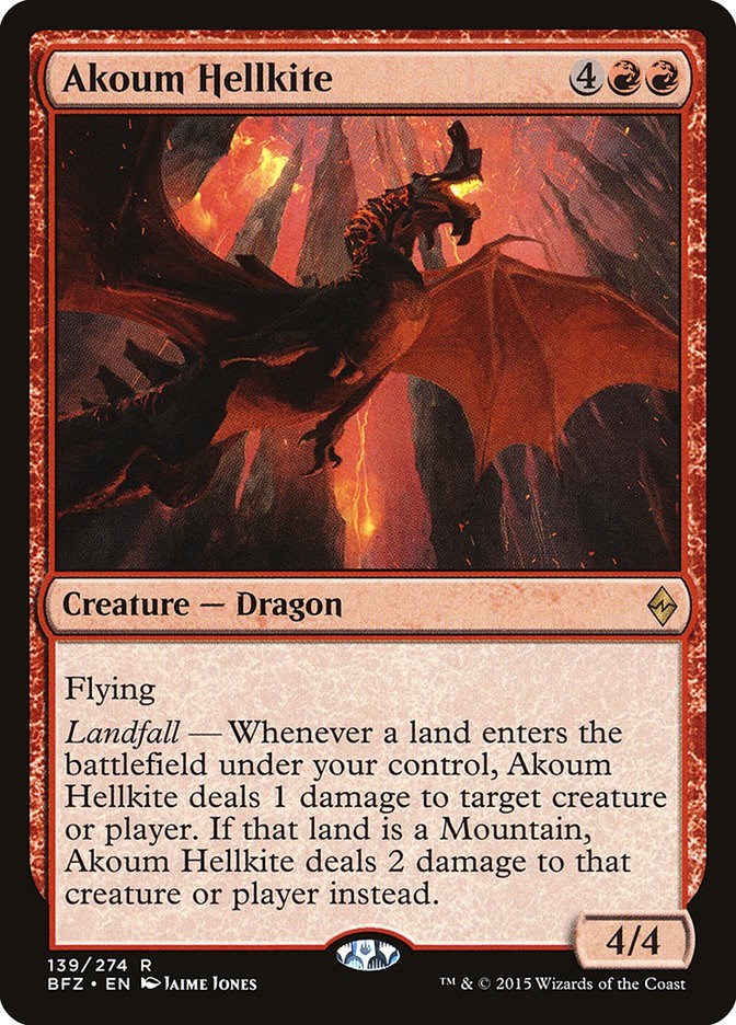 Akoum Hellkite – Battle for Zendikar (Magic: The Gathering)