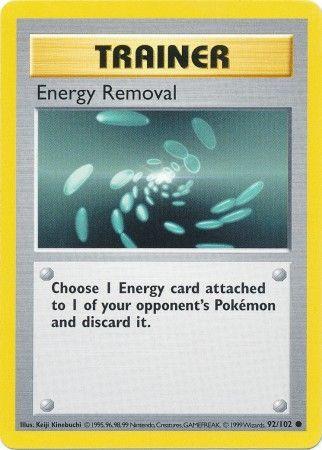 Energy Removal – Base Set (Shadowless) (Pokemon)