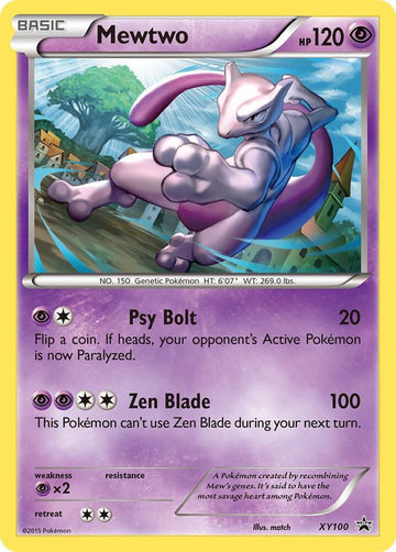 Mewtwo - XY Promos #XY100 - Holofoil - Lightly Played