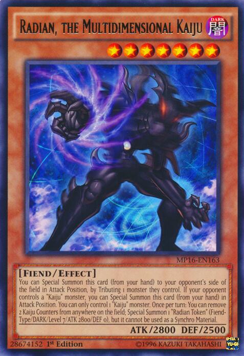 Radian, the Multidimensional Kaiju – 2016 Mega-Tins Mega Pack (YuGiOh)