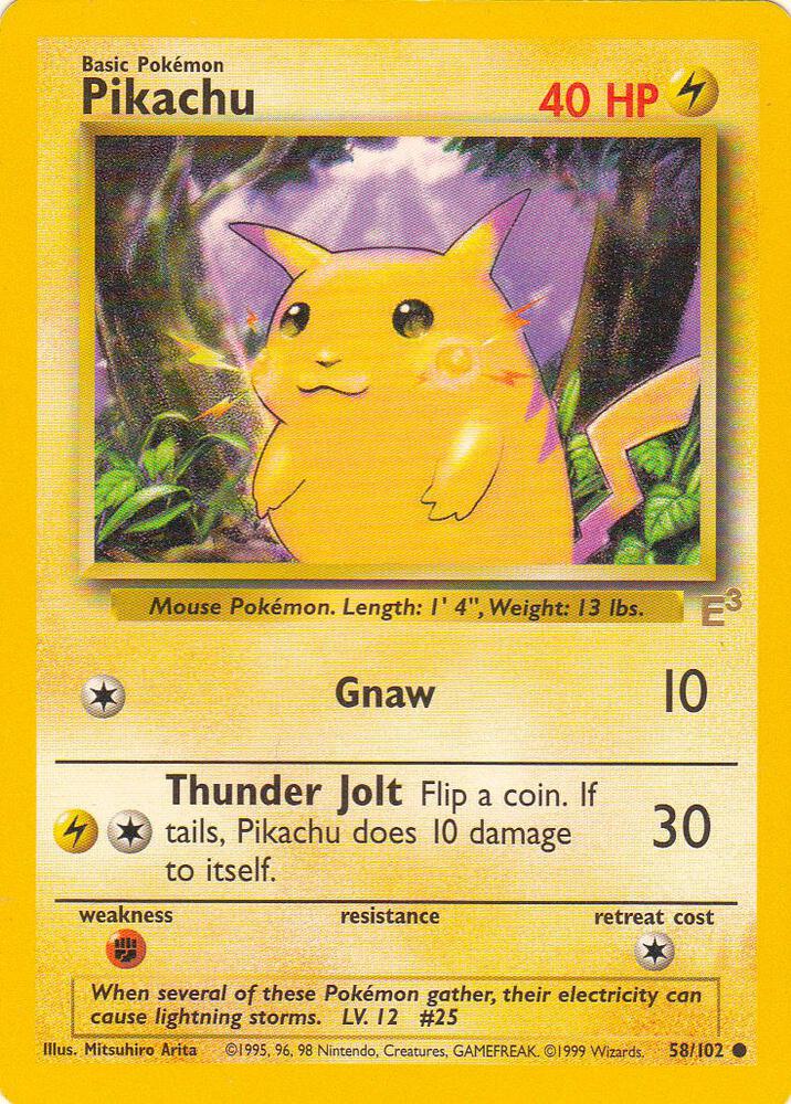Pikachu (E3 Stamped) - Miscellaneous Cards & Products #058/102 - Lightly Played