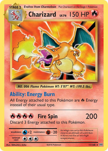 Charizard - XY - Evolutions #11/108 - Holofoil - Lightly Played