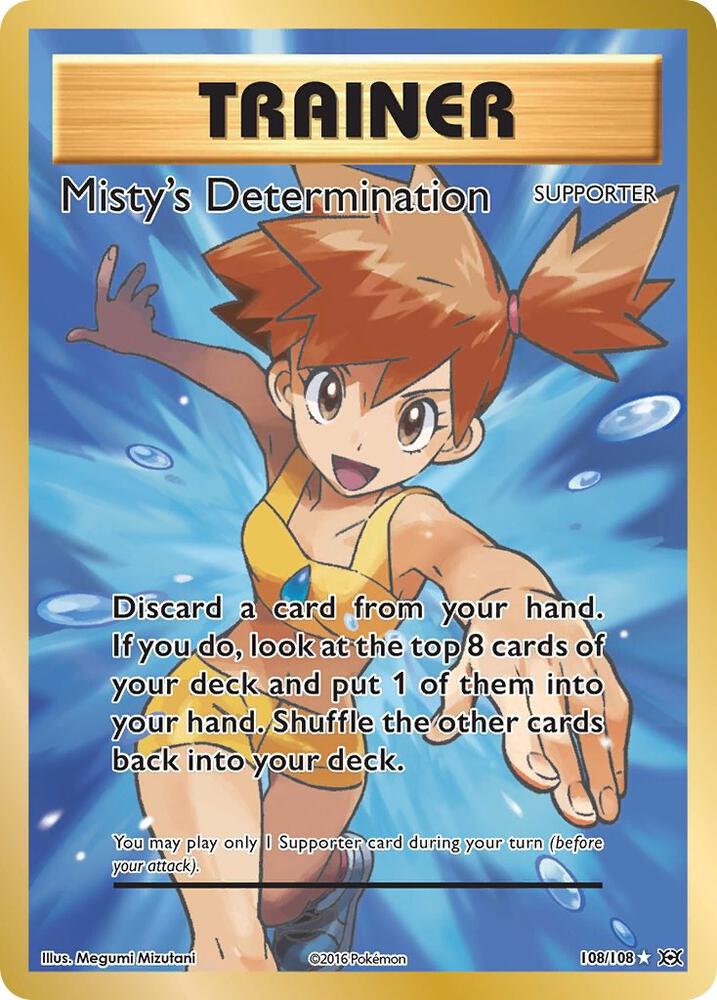 Misty's Determination (Full Art) - XY - Evolutions #108/108 - Holofoil - Lightly Played