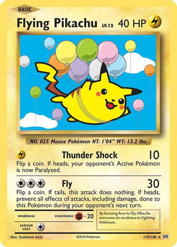 Flying Pikachu - XY - Evolutions #110/108 - Lightly Played