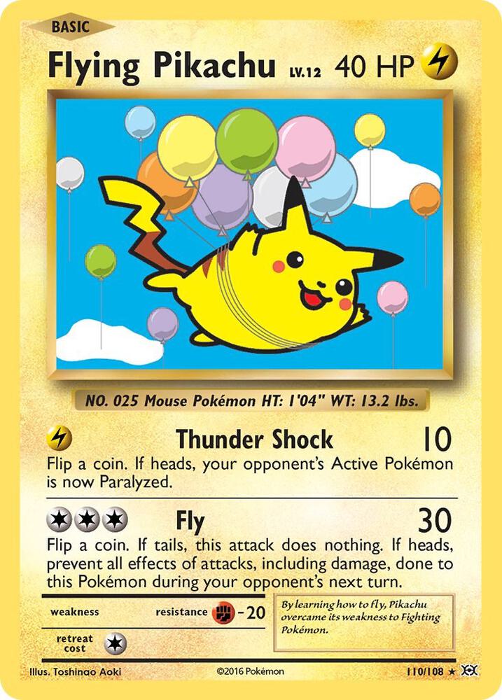 Flying Pikachu - XY - Evolutions #110/108 - Lightly Played
