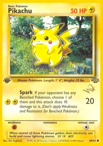 Pikachu [W Stamped] - WoTC Promo #60/64 - Lightly Played