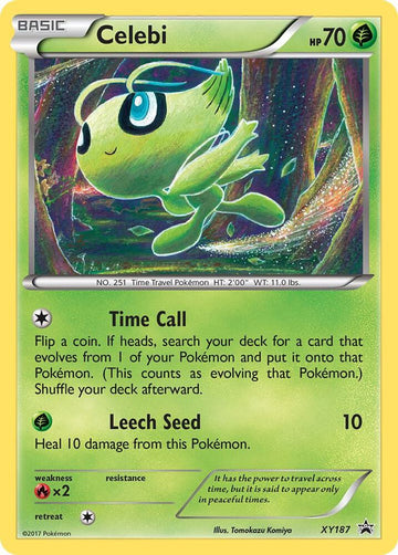 Celebi - XY Promos #XY187 - Holofoil - Moderately Played