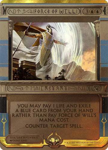 Force of Will - Masterpiece Series: Amonkhet Invocations #14 - Foil - Near Mint