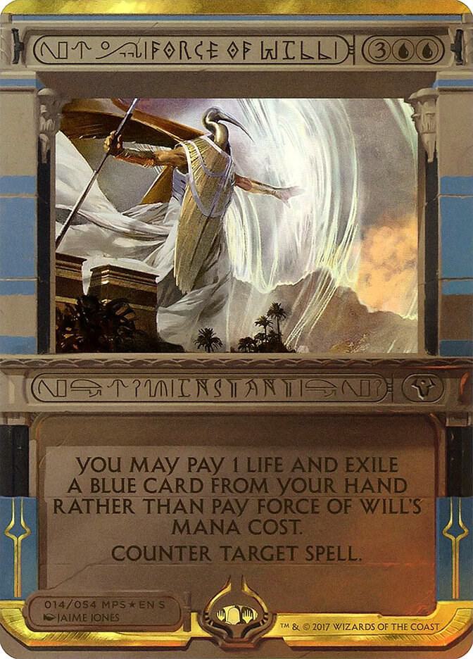 Force of Will - Masterpiece Series: Amonkhet Invocations #14 - Foil - Near Mint