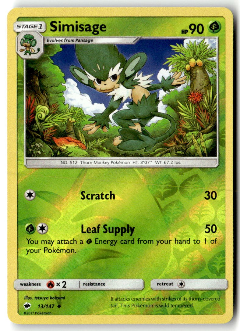 Simisage – SM - Burning Shadows (Pokemon)