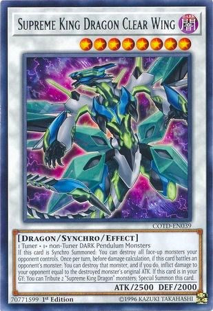 Supreme King Dragon Clear Wing – Code of the Duelist (YuGiOh)