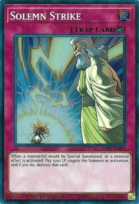 Solemn Strike – Code of the Duelist (YuGiOh)