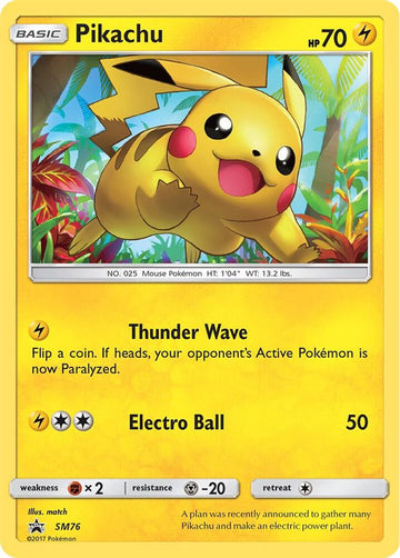 Pikachu - SM Promos #SM76 - Holofoil - Lightly Played