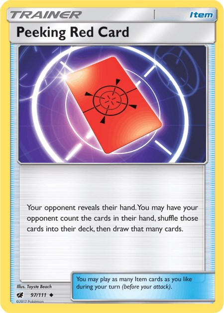 Peeking Red Card – SM - Crimson Invasion (Pokemon)