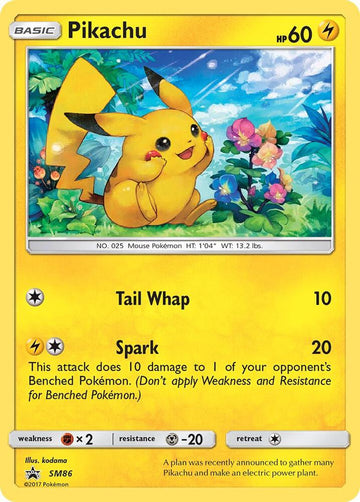 Pikachu - SM Promos #SM86 - Holofoil - Heavily Played