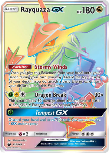 Rayquaza GX - SM - Celestial Storm #177/168 - Holofoil - Near Mint