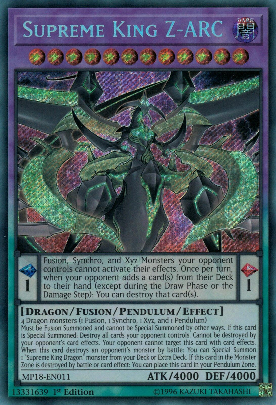 Supreme King Z-ARC – 2018 Mega-Tins Mega Pack (YuGiOh)