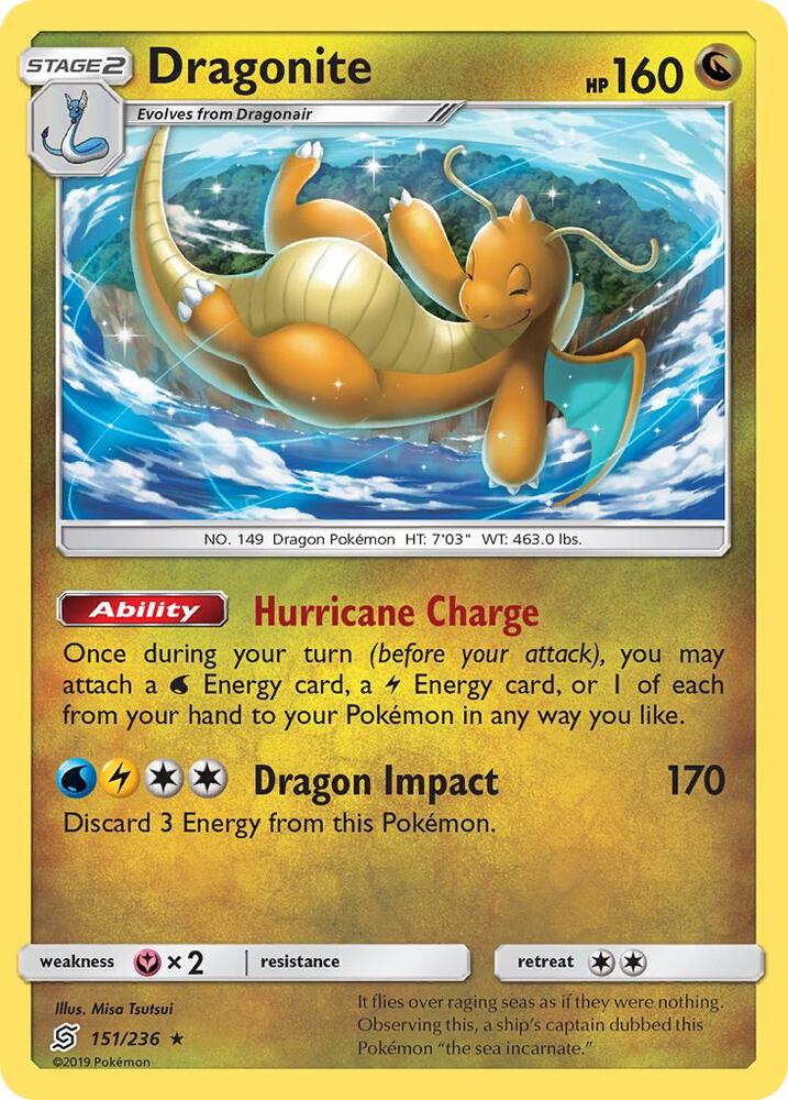Dragonite - SM - Unified Minds #151/236 - Reverse Holofoil - Near Mint