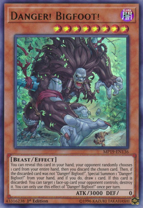 Danger! Bigfoot! – 2019 Gold Sarcophagus Tin Mega Pack (YuGiOh)