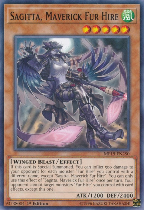 Sagitta, Maverick Fur Hire – 2019 Gold Sarcophagus Tin Mega Pack (YuGiOh)