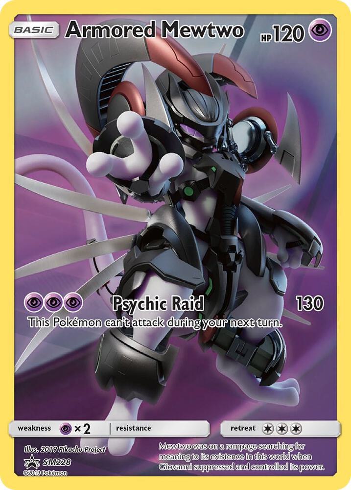Armored Mewtwo - SM Promos #SM228 - Holofoil - Lightly Played