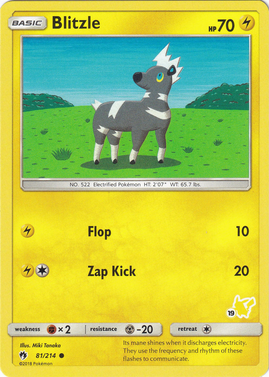 Blitzle - 81/214 (#19 Pikachu Stamped)