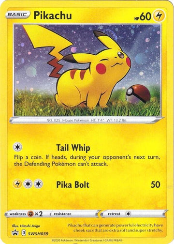 Pikachu - SWSH: Sword & Shield Promo Cards #SWSH039 - Holofoil - Near Mint