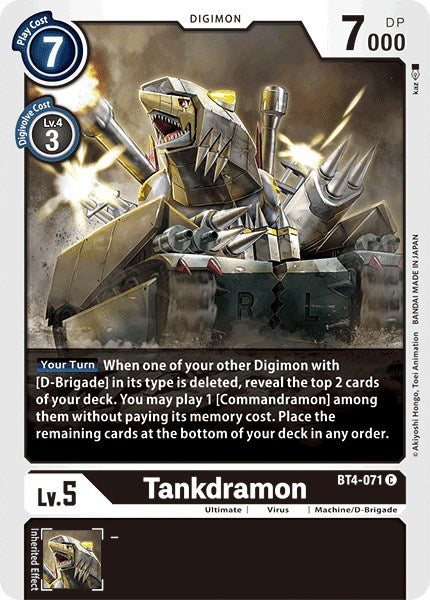 Tankdramon – Great Legend (Digimon Card Game)