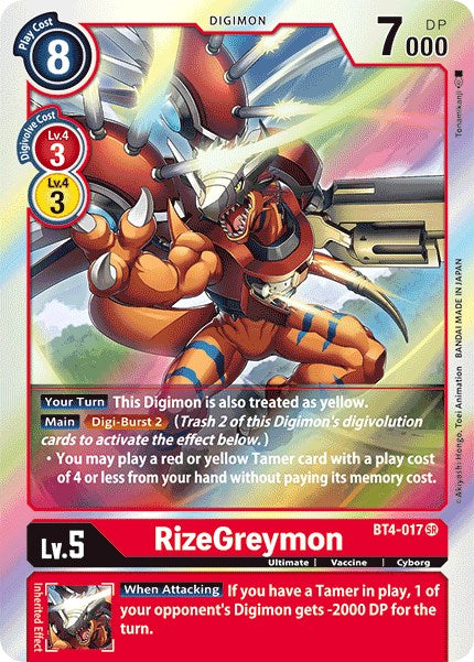 RizeGreymon – Great Legend (Digimon Card Game)