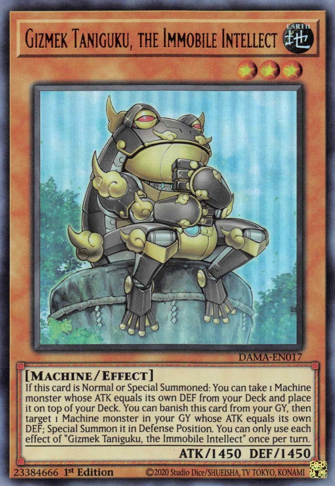 Gizmek Taniguku, the Immobile Intellect – Dawn of Majesty (YuGiOh)