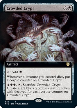 Crowded Crypt (Extended Art) – Commander: Innistrad: Midnight Hunt (Magic: The Gathering)