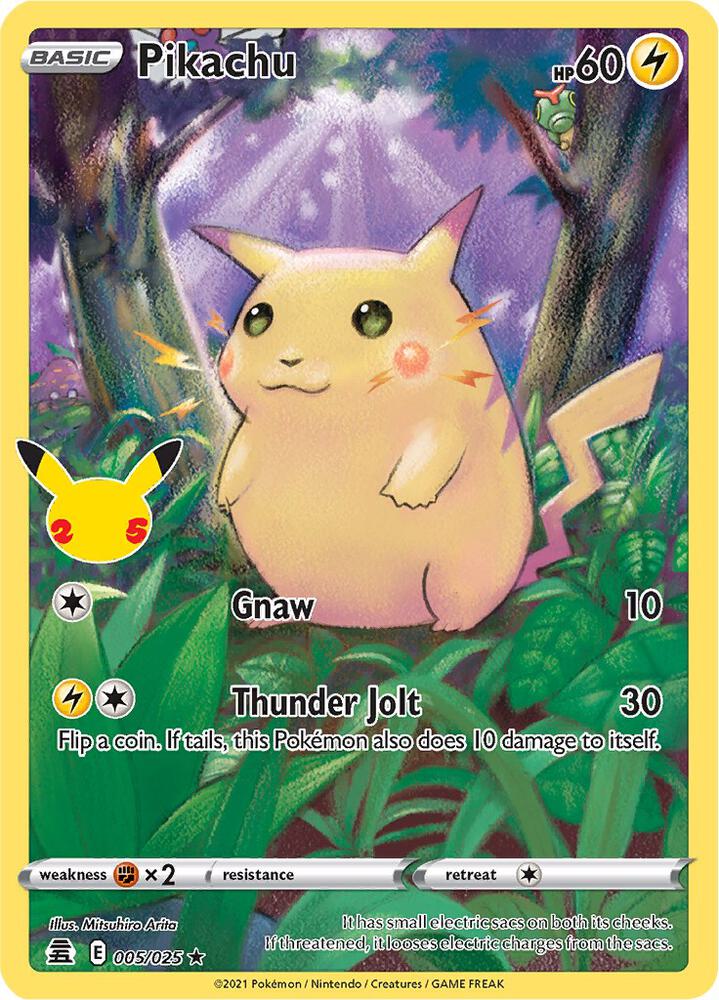 Pikachu - Celebrations #005/025 - Holofoil - Lightly Played
